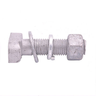A cabeça da linha M8 T da metade do aço carbono de ASTM A307 encanta os parafusos da flange com cabeça quadrada do pescoço